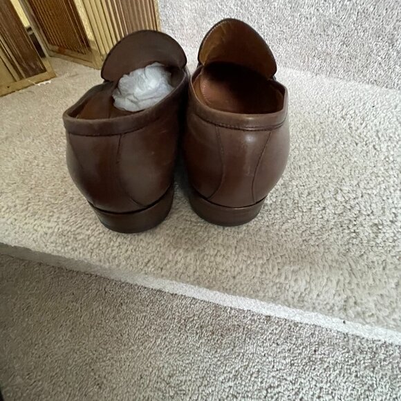 The GUCCI Broadwick GG Logo Strap Dark Brown Leather Loafers | 11+ - Picture 4 of 13